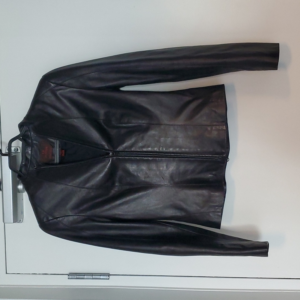 Danier Italian Leather Jacket, S-Petite, Black